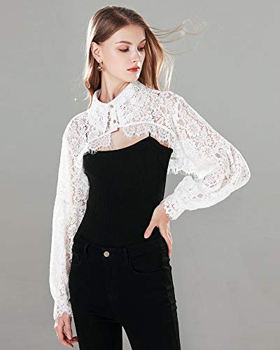 Elegtiskas Detachable Dickey Blouse False Collar Half Shirt Blouse Collar Crop Top2