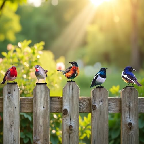 Décoration de clôture oiseaux pour masquer un mur triste de terrasse