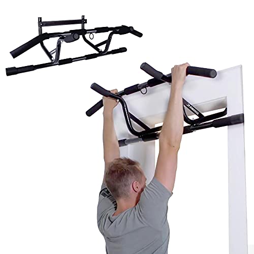 DMoose Fitness Door Pull Up Bar, Multifunctional and Portable Exercise Equipment, Perfect for Upper Body and Core Strengthening, Heavy-Duty Steel Doorway Trainer for Home Gym