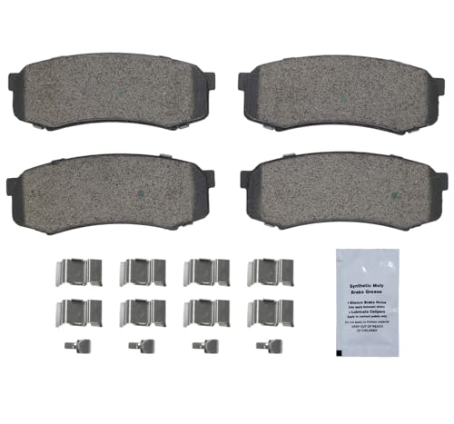 Image of HUSCH D606 Rear Ceramic Brake Pads Kit Fit For Lexus GX460 2010-2022, For GX470 2003-2009, For LX450 1996-1997, For Toyota 4Runner 2003-2022, For FJ Cruiser 2007-2014, For Land Cruiser 1993-1997