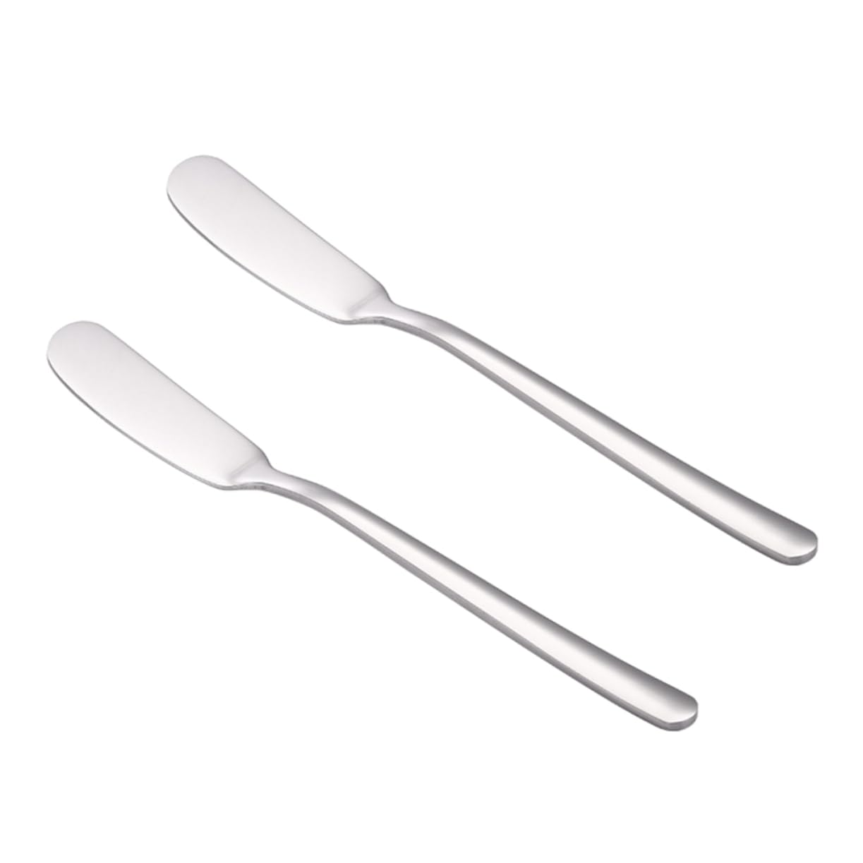 HOLIDYOYO Thickened 304 Stainless Steel Butter Knives 2 Pack Perfect for Cheese Butter Cake Jam Baking Tools Kitchen Utensils