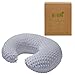 ESEN Nursing Pillow and Body Positioner for Breast Feeding and Bottle Feeding, Ultra Soft Baby Breastfeeding Pillows with Removable Nursing Pillow Cover for More Support for Mom and Baby (Gray)