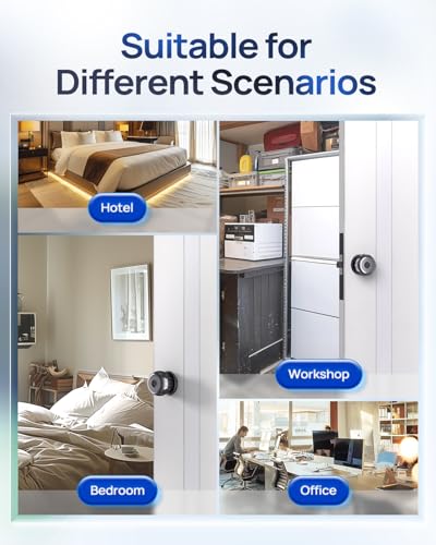 Image of Smart Door Knob 3 in 1 Fingerprint Smart Lock APP Control Keyless Type-C Entry Emergency Charging Biometric Lock for Bedrooms Cloakroom Apartments Hotels