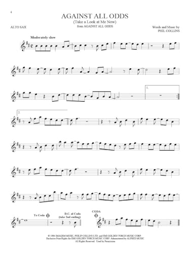 101 Movie Hits for Alto Saxophone | 101 Film Favorites Including Beauty and the Beast, Eye of the Tiger, My Heart Will Go On and More | Alto Sax Sheet Music Collection for Movie Lovers - Image 4
