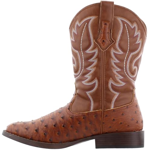Roper Men’s Bumps Cowboy Boot – 10-1/2" Shaft - Square Toe Boots, Pull-On Western Boots for Men, Durable Faux Leather & Padded Insole4