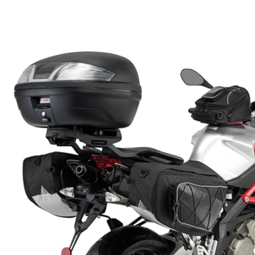 Top case Kappa K30NT compact 30L avec réflecteurs Tech et support pour Aprilia Shiver 750