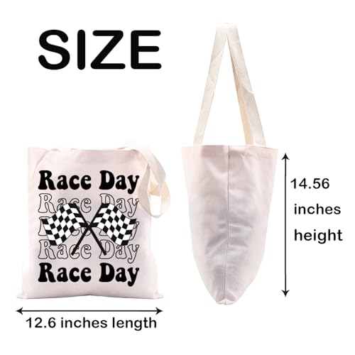 Bolso tote divertido con estampado de cuadrícula para carreras, bolso de compras para amantes del automovilismo, regalo ideal miniatura 4