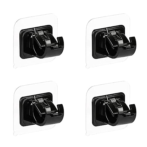 LAKSOL 4 Piezas Soporte Barra Cortina Sin Taladro, Soportes de Cortina Autoadhesivos Ganchos Autoadhesivos para Barras de Cortina Ganchos de Barra de Toalla para Barra de Cortina