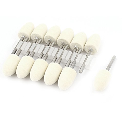 Aexit 12 Pcs Abrasives 3mm drill hole Wool Felt Polishing Bits 12x20mm for Rotary Tool Model:48as263qo275