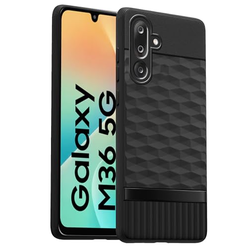 Image of amazon basics TPU Soft Back Cover for Samsung Galaxy M36 5G | Full Camera Protection | Flexible Shockproof Back Case for Samsung Galaxy M36 5G (Black)