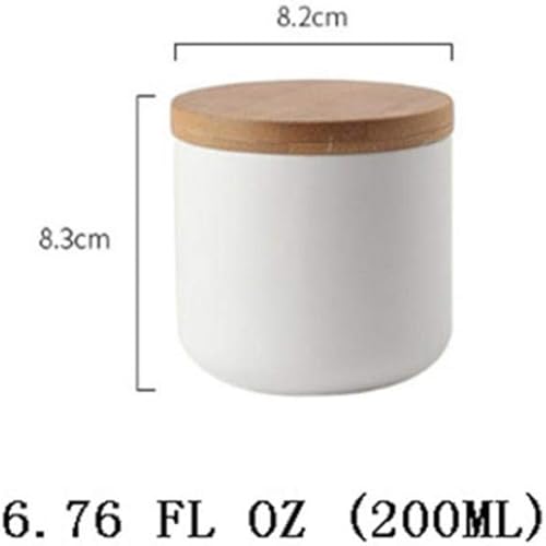 Miniatura 10 de Recipientes de cerámica para almacenamiento de alimentos, recipientes de cocina con tapa hermética para granos de café, azúcar y especias (negro