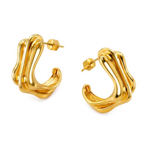 Image of Drop Dangle Earrings Set for Women and Girls | Celebrity Inspired Trendy Stylish Gold Plated Earrings Set Of 1