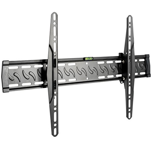 MOOL Slim Wall Bracket LCD, LED & Plasma TV. Super-Strength Load Capacity up to 50KG, 5 15 Degree Down Tilt Mechanism, Max VESA 600x400, Steel, Black, 32-60 inch