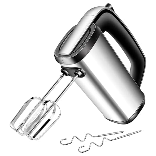 NWOUIIAY Batidora de Varillas Eléctrica 300W Batidora Amasadora con 5 Velocidades Batidora de Repostería con Ganchos y Batidores de Acero Inoxidable para Batir Leche Huevo Masa