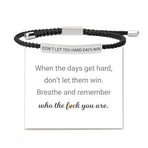 Pulseira de tubo trançado ajustável, mensagem inspiradora gravada, joia unissex de aço inoxidável