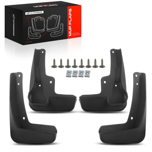 Image of A-Premium Mud Flaps Compatible with Buick | for Buick Envision 2016-2019 Sport Utility, No Drilling Required Mud Guards with Hardware Accessories, Set of 4 Front Rear
