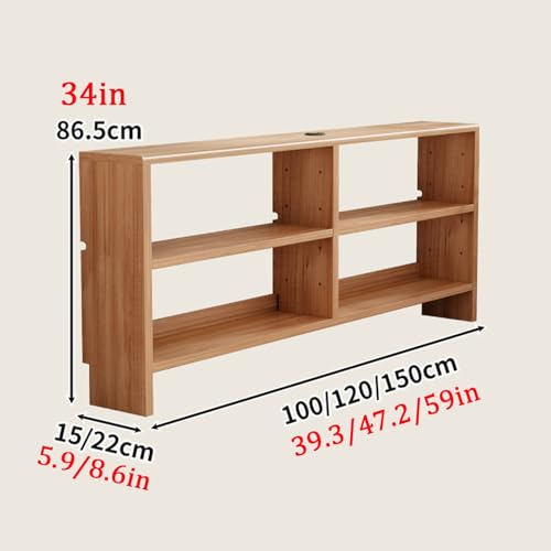 Mesa consola de madera maciza para recibidor estrecho con doble capa 3