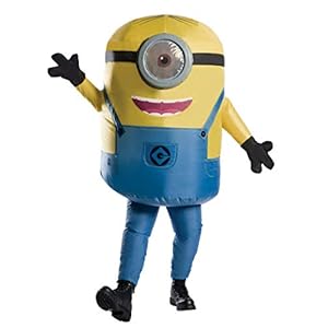 Despicable Me – Disfraz Hinchable de Minion Stuart para adultos, Talla única (Rubie’s 810585)