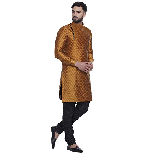 Image of Veera Paridhaan Men's Ethnic Jacquard Printed Long Straight Kurta
