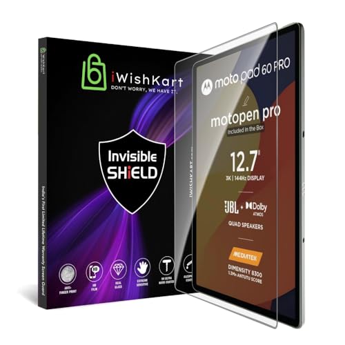 Image of compatible with Motorola Moto pad 60 Pro 12.7 Inch Tab Tempered Glass Screen Protector Guard Full Screen Coverage Edge to Edge with Easy Installation kit | Anti-Scratch & Smudge Proof | Premium 12.7 inch