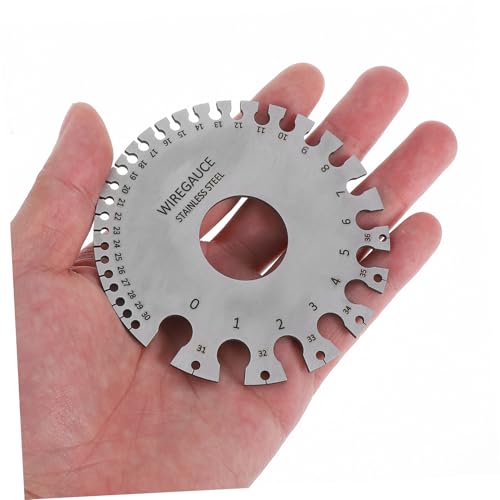 Juego de 2 calibradores de espesor de metal de acero inoxidable para inspección de soldadura y medición precisa de alambres, para uso doméstico y automotriz miniatura 4