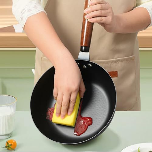 Wok de hierro fundido 28 cm antiadherente sin revestimiento miniatura 6