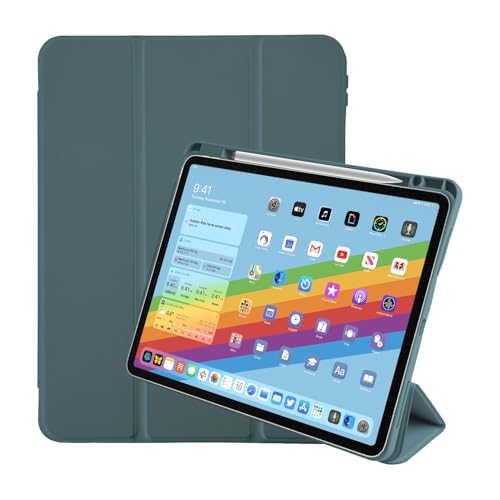 Image of Arctic Fox Smart Folio Case for iPad Pro 11 inch Cover Case (M4 2024) with Pencil Holder, iPad Pro 11 inch 2024,Smart Flip Case Cover for Apple iPad Air with Pencil Holder [Auto Sleep /Wake] - Grey