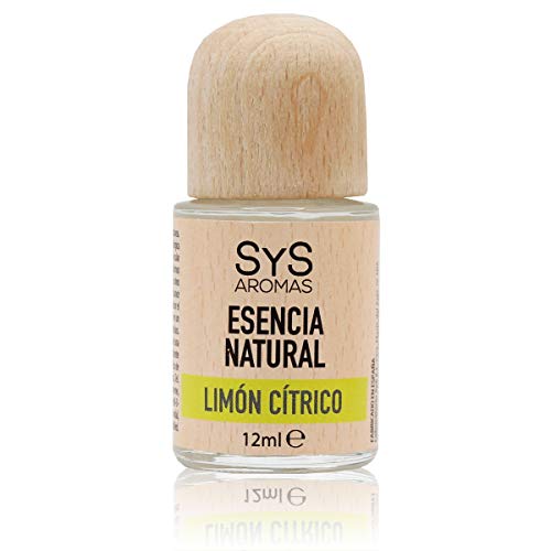 SYS Aromas Esencia Natural Limón Cítrico - Aroma Cítrico y Fresco - Para Quemadores, Ambientadores, Humidificadores y Velas - 12ml