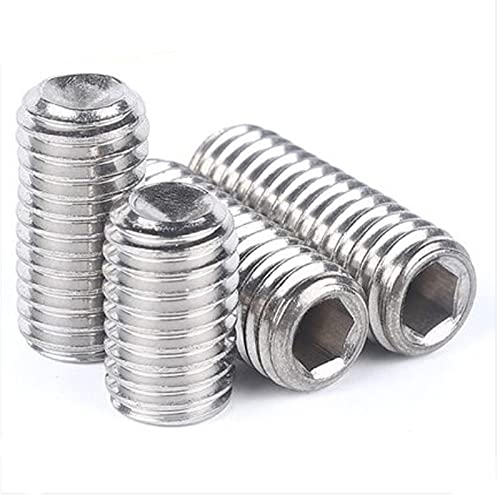 10-50 stks/partij DIN916 M2 M2.5 M3 M4 M5 M6 M8 Messing Metrische Draad Grub Schroeven Cup Punt Hexagon Socket Set Schroeven Headless (Color : 8mm, Size : M4 50pcs