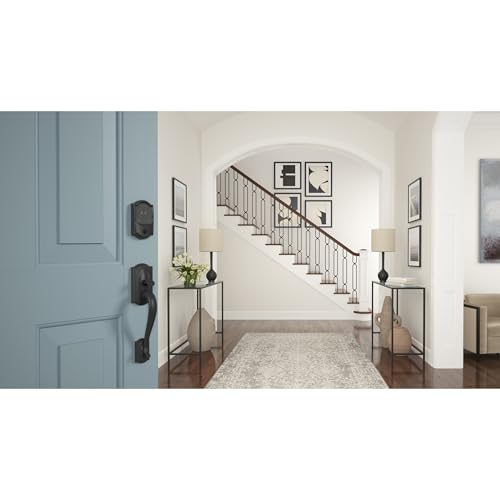 Image of Schlage Encode Plus Smart Wi-Fi Lock for Door, Keyless Entry Deadbolt, Unlock with Apple Watch, Built-in WiFi & App Control, Easy Install, Alexa & Apple HomeKit Compatible, Matte Black (Pack of 4)