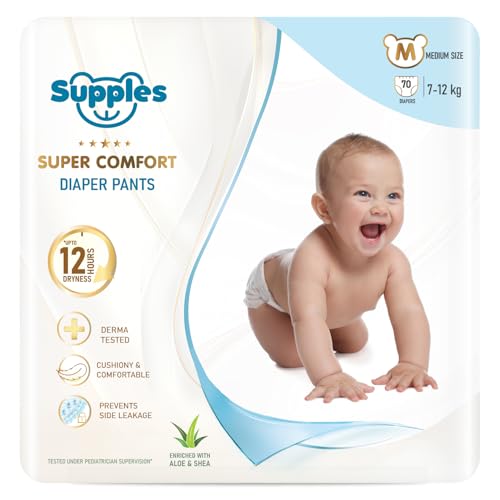 Amazon Brand – Supples Super Comfort Baby Diaper Pants | Medium (...