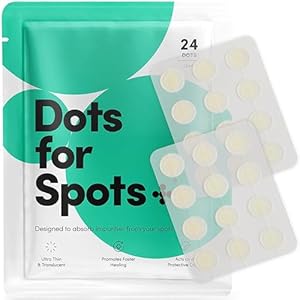 Dots for Spots Pimple Patches for Face – Pack of 24 Hydrocolloid Acne Patch – Invisible Zit Stickers Treatment for Face and Body – Mighty, Fast-Acting, Vegan & Cruelty Free Korean Skin Care
