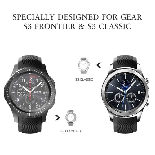 Correa de reloj de 46mm Gear S3 Frontier pulsera deportiva negra 3