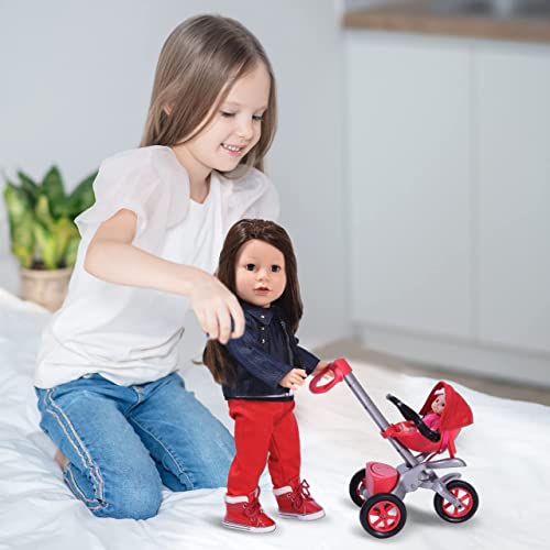 Bye Baby Doll Stroller Play Set For 18" Dolls - Great 18 Inch Dolls & Doll Accessory Set #TOP5