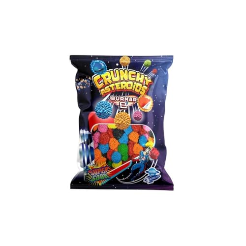 DUCAVAL | Golosinas Asteroides Crunchy Ácidas, Sabores Surtidos, 1kg, Chuches Ácidas, Golosinas de Frutas (Frutas mezcladas)