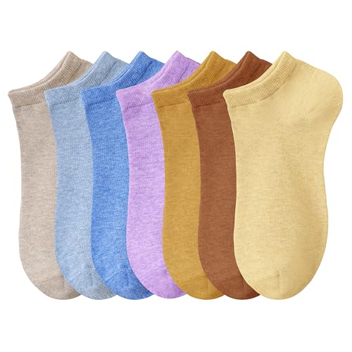 Image of Womens Ankle Socks Cotton No-Show Comfortable Low-Cut Liner Kraft Paper Gift Box