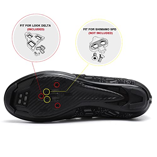 Image of Unisex Road Bike Cycling Shoes Compatible with Peloton Shimano SPD Bike Riding Shoes for Men Women, 3 Straps, Pre-Installed Delta Cleats for Indoor Outdoor Cycling Biking