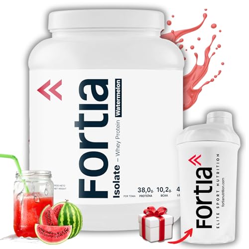 FORTIA Proteinas Isolate 100% + Shaker Incluido | Proteina Isolada 1.8kg | Whey Protein Isolate - Proteinas para Masa Muscular | Proteína Isolate de Primera Calidad | 100% Proteina Iso para Atletas