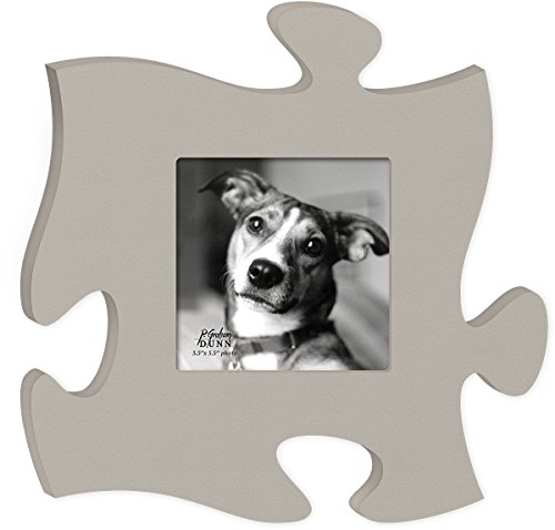 Grey Puzzle Piece Picture Frame - Holds 5.5