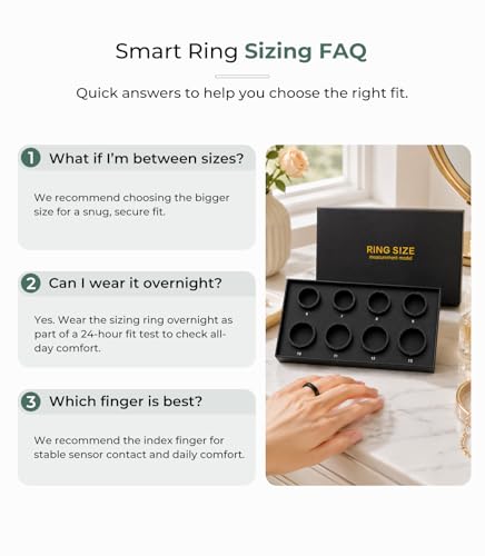 Image of Smart Ring Sizing Kit - Size Before You Buy the Smart Ring - Includes US Sizes 6 to 13 - Helps Find the Right Fit for Your Smart Ring