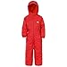 Trespass Little Kids Unisex Dripdrop Padded Waterproof Rain Suit (5/6 Years) (Signal Red)