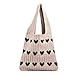 UXALoH6 Woven Straw Tote Bags Handmade Knitting Bag Female Fashion Shoulder Bag Class Commuting Shopping Travel Tote Bag(Pink)