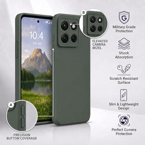 Image of FIRST MART Matte Silicone Back Cover for Motorola G37 - Green