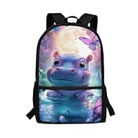 ZSOSIXDEAL Hippopotamus Casual Laptop Bags Backpack Bookbag College Schoolbag For Kids Boys Girl Teen Adult Travel