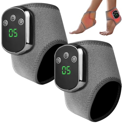 Fussmassagegerät 3-in-1 Fußmassagegerät Neuropathie mit Wärmetherapie und Vibration Kabelloses Heating foot massager mit 3 Vibrationsmodi & 5 Wärmestufen für Fussmassagegerät Durchblutung (2PCS)