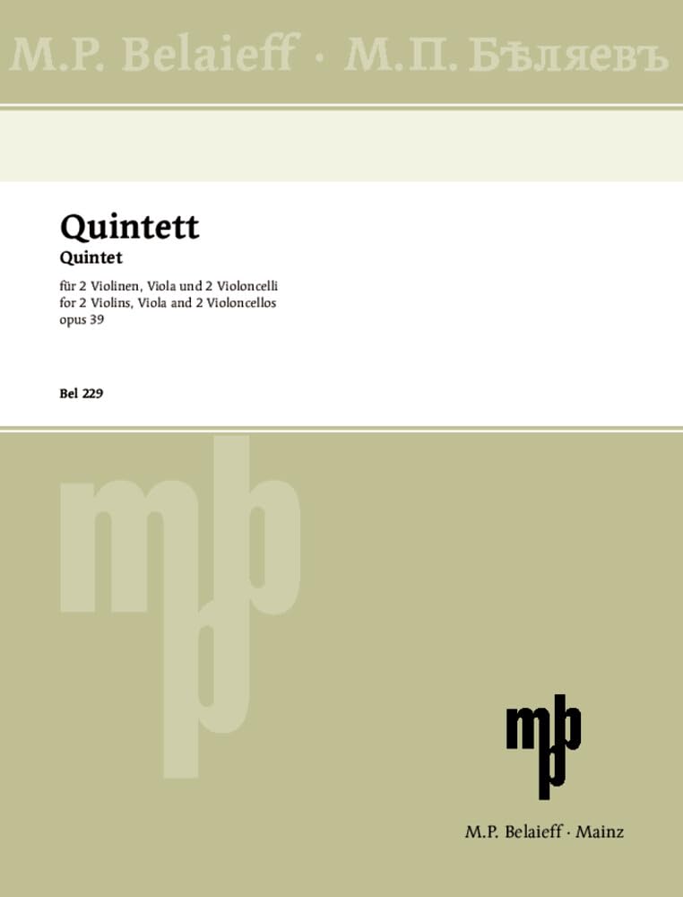 Buy Glazunov: String Quintet in A major, op. 39 (Parts) — BookShops.in
