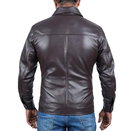 Image of Men's Suede Shirt Zipper Jacket Full Zip Casual Vintage Jackets Suede Leather Jackets for Mens