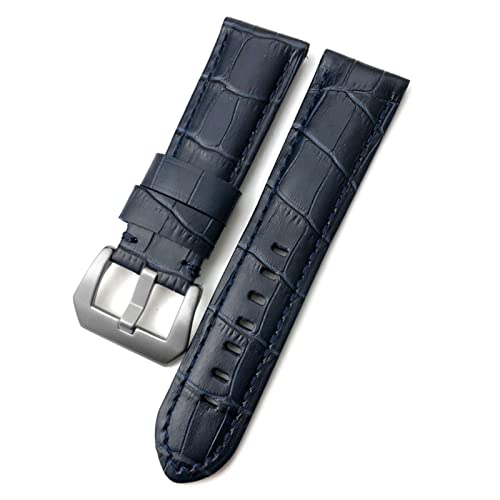 Bracelet de montre 24mm pour Panerai Luminor en cuir de vachette vert