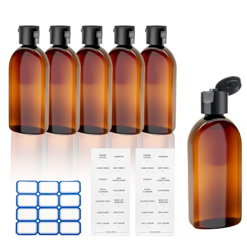 Hhverse 6 Stück Reiseflaschen zum Befüllen 100ml Reiseflaschen für Geeignet für Flugzeuge Reisegrößen Reise Shampoo Behälter Leere Plastikflasche für Shampoo, Duschgel, Kosmetik
