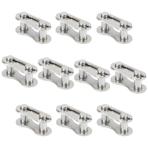 PSLER Single Speed Bike Chain Master Link Missing Connectors 10PK Silver